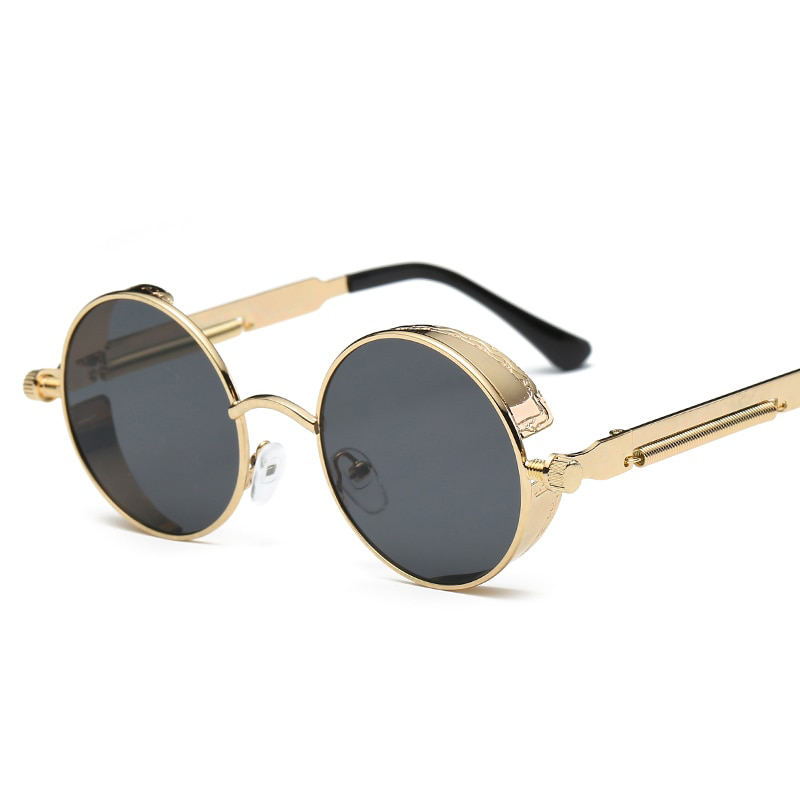 2019 Metal Steampunk Sunglasses Men Women Fashion Round Glasses High Quality UV400 Eyewear