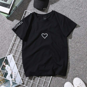 2019 Summer Couples Lovers T-Shirt for Women Casual White Tops Tshirt Women