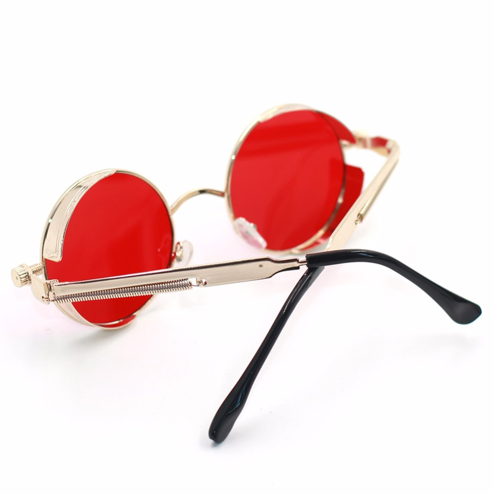 2019 Metal Steampunk Sunglasses Men Women Fashion Round Glasses High Quality UV400 Eyewear