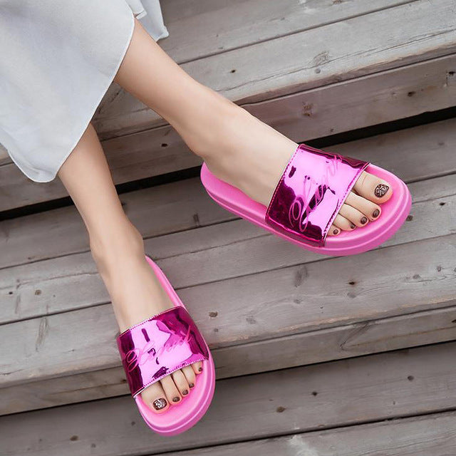 Rhinestone Women Slippers Flip Flops Summer Slides Women Shoes Crystal Diamond Bling Beach Slides Sandals Casual Shoes Slip On