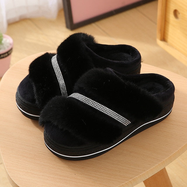 Rhinestone Women Slippers Flip Flops Summer Slides Women Shoes Crystal Diamond Bling Beach Slides Sandals Casual Shoes Slip On