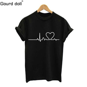 Love Printed Women T-shirts Casual Tee Shirt Femme Summer Short Sleeve