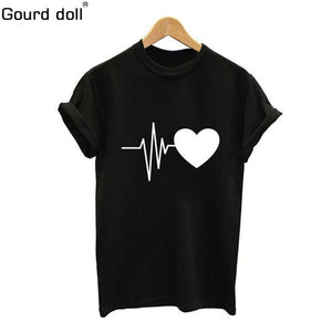 Love Printed Women T-shirts Casual Tee Shirt Femme Summer Short Sleeve