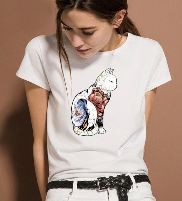 2019 new fashion printing women's T-shirt personality