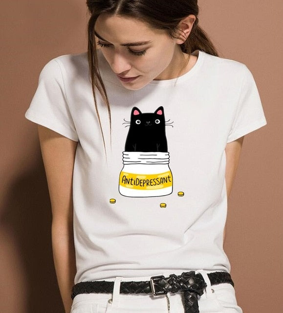 2019 new fashion printing women's T-shirt personality