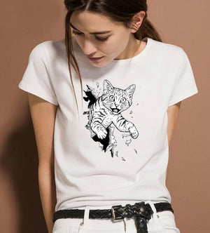 2019 new fashion printing women's T-shirt personality