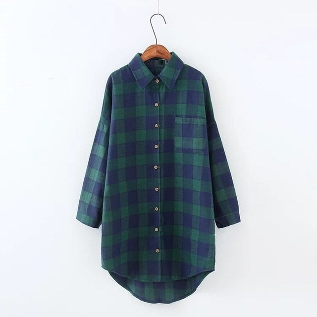 New spring/winter women's  shirts brush check fabric  maternity shirts pregnancy clothing plus size clothing 849