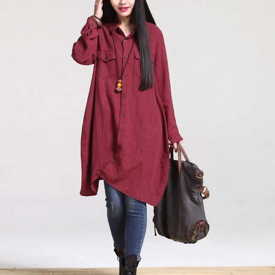 New spring/autumn women's shirts cotton/linen shirts maternity shirts pregnant overshirts loose dress spring/autumn clothing