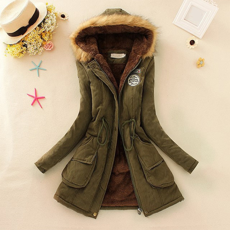 2019 New Parkas Woman Winter Coat Thicken Cotton Jacket Women's Outwear Faux Fur Coats For Women Thick Overcoat Drop Shipping