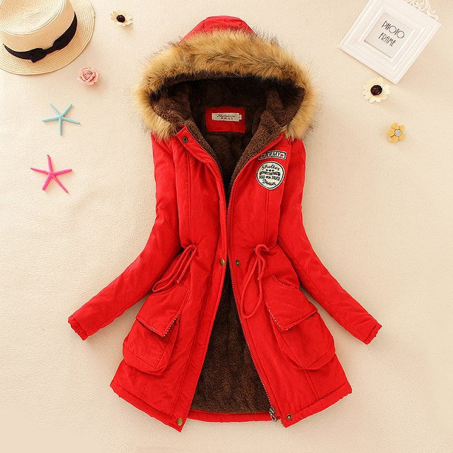 2019 New Parkas Woman Winter Coat Thicken Cotton Jacket Women's Outwear Faux Fur Coats For Women Thick Overcoat Drop Shipping