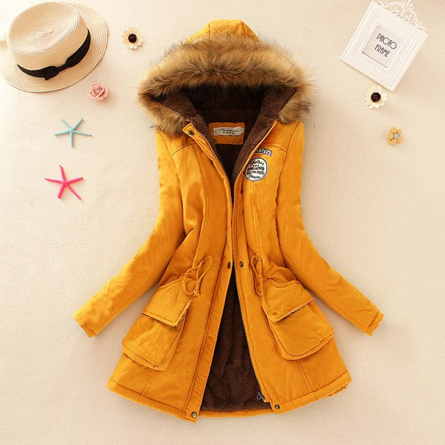 2019 New Parkas Woman Winter Coat Thicken Cotton Jacket Women's Outwear Faux Fur Coats For Women Thick Overcoat Drop Shipping